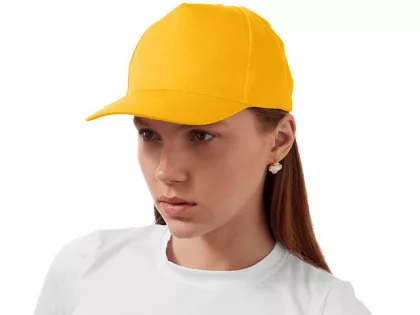 Бейсболка "Poly" 5-ти панельная 120гр, золотисто-желтый, фото 4