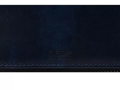 Бизнес-блокнот на молнии А5 «Fabrizio» с RFID защитой и ручкой, синий, фото 11