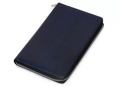 Бизнес-блокнот на молнии А5 «Fabrizio» с RFID защитой и ручкой, синий, фото 8