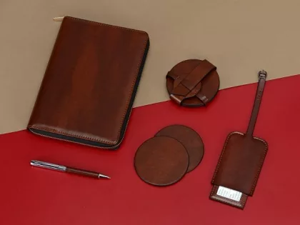 Бизнес-блокнот на молнии А5 «Fabrizio» с RFID защитой и ручкой, синий, фото 13