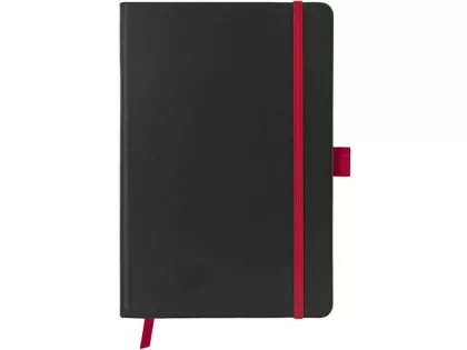 Блокнот "ColorNote Black", твердая обложка A5, 80 листов, черный с красным, фото 4