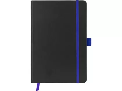Блокнот "ColorNote Black", твердая обложка A5, 80 листов, черный с синим, фото 4