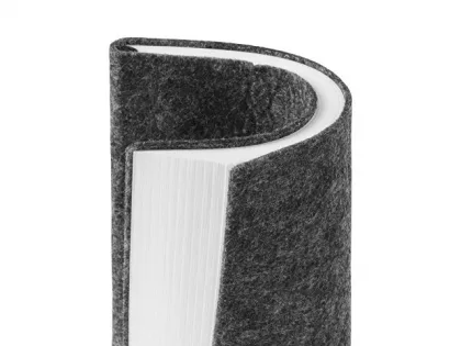 Блокнот из RPET-фетра А5 "Felt", гибкая обложка, 80 листов 70 гр/м2 белой бумаги, темно-серый, фото 6