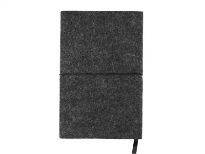 Блокнот из RPET-фетра А5 "Felt", гибкая обложка, 80 листов 70 гр/м2 белой бумаги, темно-серый, фото 4