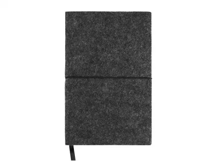 Блокнот из RPET-фетра А5 "Felt", гибкая обложка, 80 листов 70 гр/м2 белой бумаги, темно-серый, фото 3