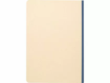 Блокнот из сахарного тростника и RPET А5 "Liliana", натуральный/синий, фото 4