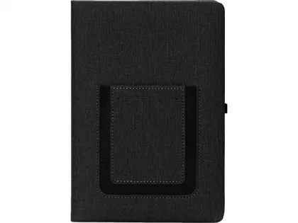 Блокнот "Pocket" 140*205 мм с карманом для телефона, черный, фото 5