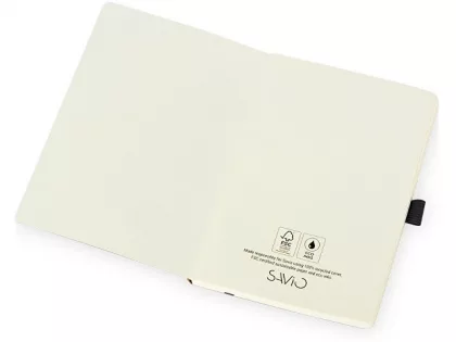 Блокнот "Sevilia Soft", гибкая обложка из крафта A5, 80 листов, крафтовый/черный, фото 3