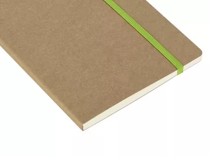 Блокнот "Sevilia Soft", гибкая обложка из крафта A5, 80 листов, крафтовый/зеленое яблоко, фото 5