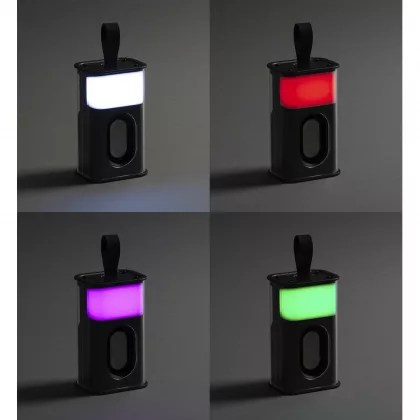 Bluetooth колонка "Hi-Fi" 5Вт с разноцветной подсветкой и прозрачным корпусом, черный с оранжевым, фото 4