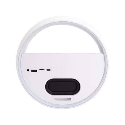 Bluetooth колонка "Smart Orb" 5Вт с беспроводным (15W) ЗУ, лампой, часами, FM радио, белый, фото 8