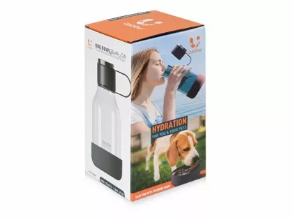 Бутылка для воды 2-в-1 «Dog Bowl Bottle» со съемной миской для питомцев, 1500 мл, черный, фото 10