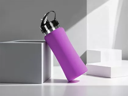 Бутылка для воды "Bottle C1", сталь, soft touch, 600 мл, фиолетовый