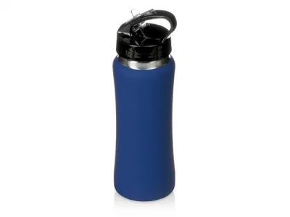 Бутылка для воды "Bottle C1", сталь, soft touch, 600 мл, темно-синий, фото 2