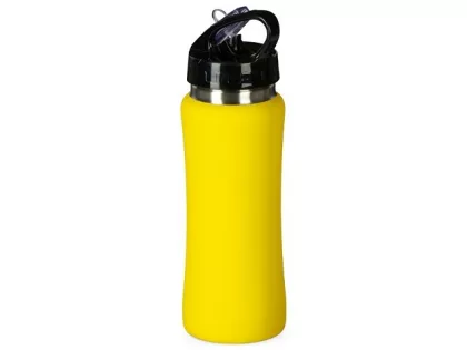 Бутылка для воды "Bottle C1", сталь, soft touch, 600 мл, желтый, фото 2