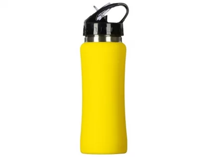 Бутылка для воды "Bottle C1", сталь, soft touch, 600 мл, желтый, фото 5
