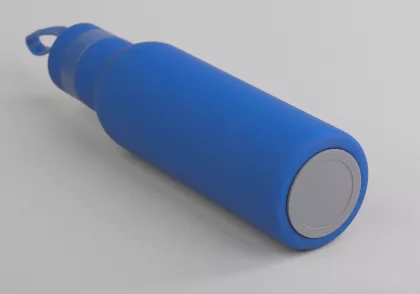 Бутылка для воды "Фитнес" 700 мл, покрытие soft touch, синий, фото 5