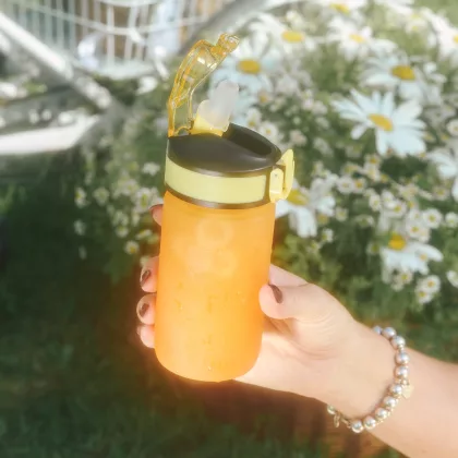 Бутылка для воды Флип мини  (Flip mini), желтая, фото 8