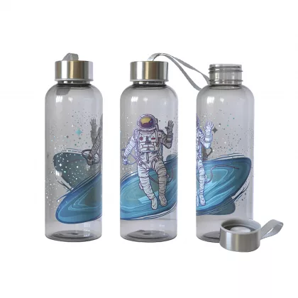 Бутылка для воды "H2O" 500 мл, серый, фото 6