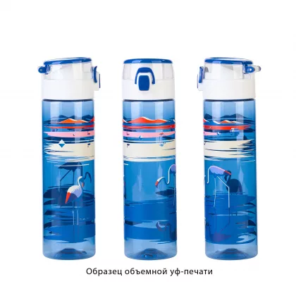 Бутылка для воды "Vita" 600 мл, синий с белым, фото 9
