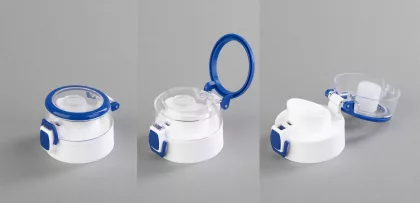 Бутылка для воды "Vita" 600 мл, синий с белым, фото 6