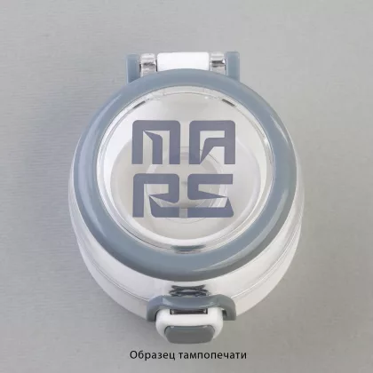 Бутылка для воды "Vita" с нанесением "Марсианин" 600 мл, серый с белым, фото 4