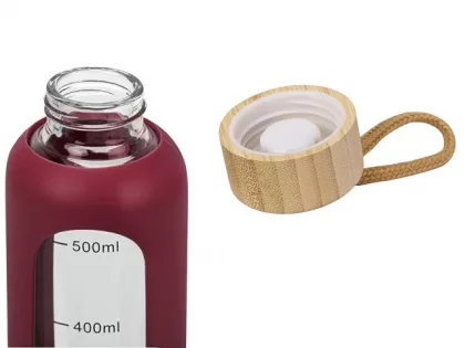 Бутылка из боросиликатного стекла "Hangy", 550 мл, бургунди, фото 7