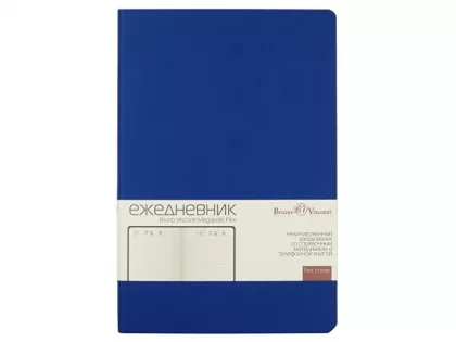 Ежедневник А5 недатированный «Megapolis Velvet Flex», синий, фото 2