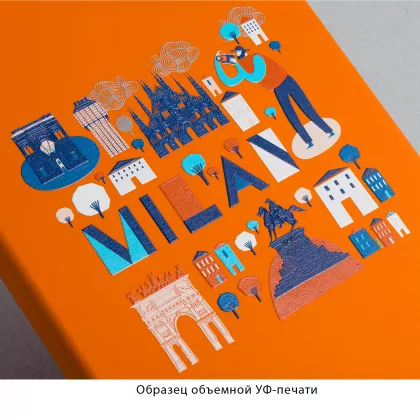 Ежедневник недатированный "Милан_Объекты", А5, оранжевый, фото 2