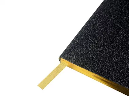 Еженедельник недатированный А6 "Black" с нашивкой, черный, фото 4