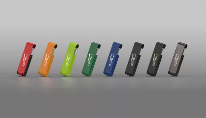 Флеш-карта "Case" 8GB, покрытие soft touch, темно-синий, фото 3