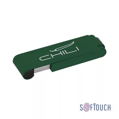 Флеш-карта "Case" 8GB, покрытие soft touch, темно-зеленый, фото 1