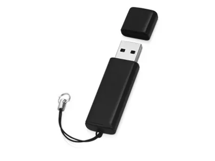 Флеш-карта USB 2.0 16 Gb металлическая с колпачком "Borgir", черный, фото 3