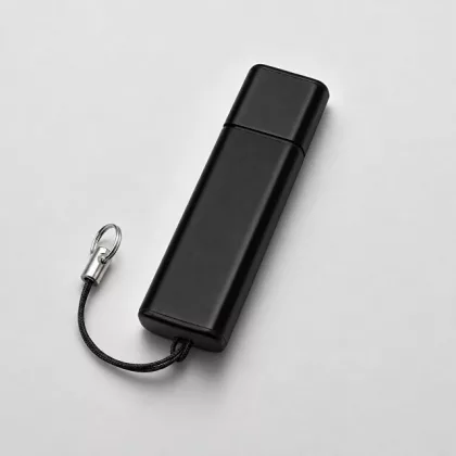 Флеш-карта USB 2.0 16 Gb металлическая с колпачком "Borgir", черный, фото 1