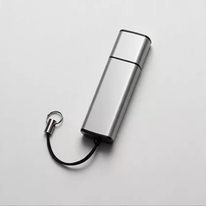 Флеш-карта USB 2.0 16 Gb металлическая с колпачком "Borgir", стальной
