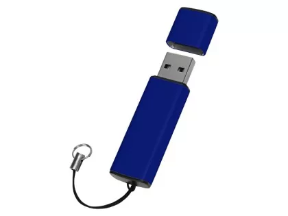 Флеш-карта USB 2.0 16 Gb металлическая с колпачком "Borgir", темно-синий, фото 3