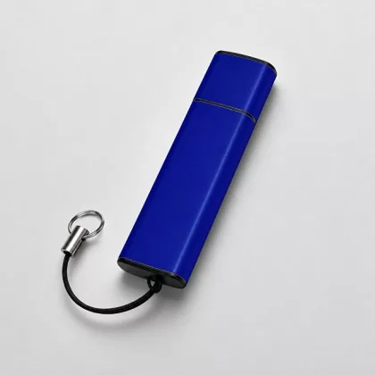 Флеш-карта USB 2.0 16 Gb металлическая с колпачком "Borgir", темно-синий