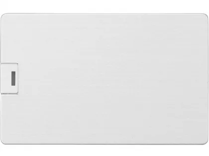 Флеш-карта USB 2.0 64 Gb в виде металлической карты "Card Metal", серебристый, фото 4