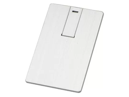 Флеш-карта USB 2.0 64 Gb в виде металлической карты "Card Metal", серебристый, фото 1
