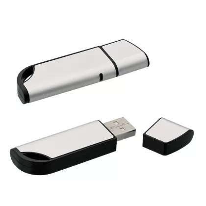 Флеш-карта USB 8GB "Перфекционист"#, черный с серебром, фото 1