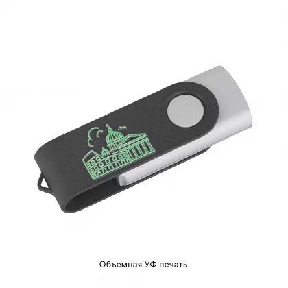 Флеш-карта "Vostok SOFTGRIP" 16 Гб, покрытие softgrip, черный, фото 3