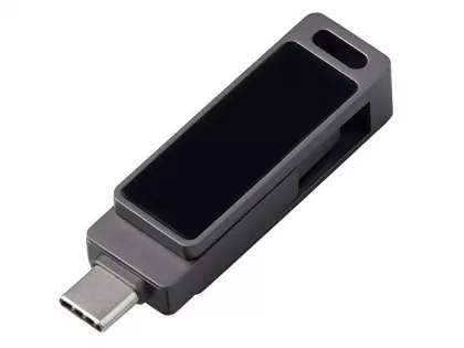 Флешка 32 ГБ USB Type-C и USB 3.0 с подсветкой лого «Спинлайт», фото 3
