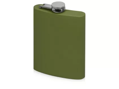 Фляжка 240 мл Remarque soft touch, 201 сталь, зеленый милитари (Р)