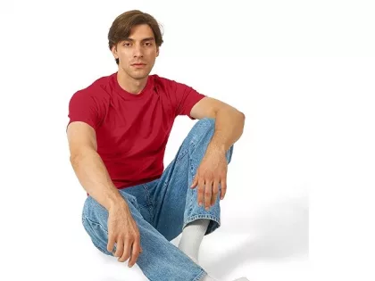 Футболка HD Fit короткий рукав с эластаном, мужская, красный, фото 2