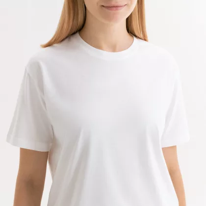 Футболка унисекс Крис (Kris), 150 гр., белая (теплого оттенка), размер XS, фото 5