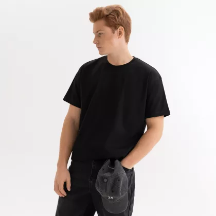 Футболка унисекс Крис (Kris), 150 гр., черная, размер XS
