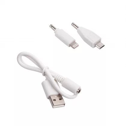 Кабель 2-в-1 (microUSB, Lightning), белый, фото 1