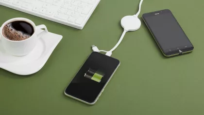 Кабель "Energy" с функцией беспроводного зарядного устройства, белый, фото 5