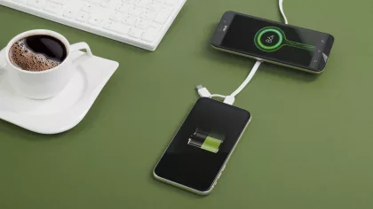 Кабель "Energy" с функцией беспроводного зарядного устройства, белый, фото 2