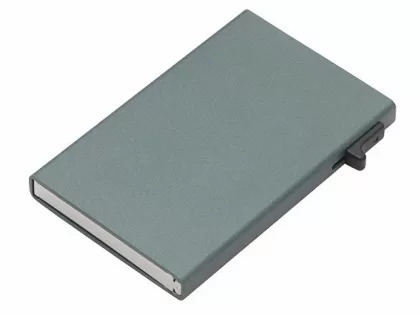 Картхолдер "Florence" с RFID- защитой из алюминия, цвет оружейной стали
